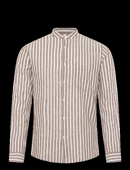 Lindbergh | Wide Striped Cotton/Linen Shirt L/S | M