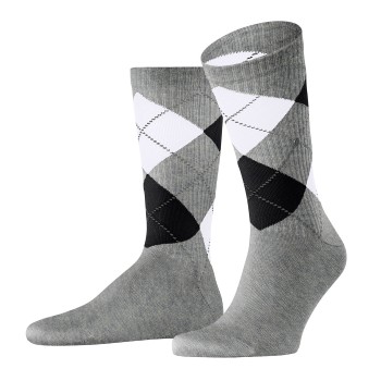 Burlington Strømper Rib Court Cotton Sock Grå Str 40/46 Herre