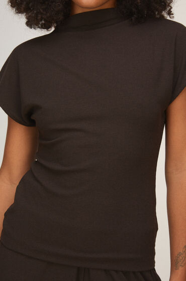 Hunkemöller Top Mockneck Brun