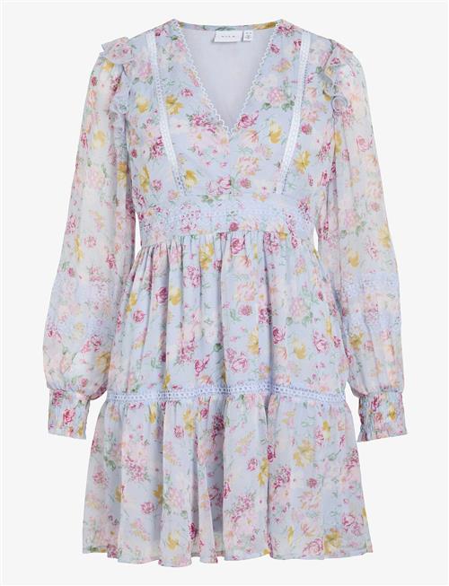 Vila | Viroman New V-Neck L/S Short Dress/Dc/Ka | 38