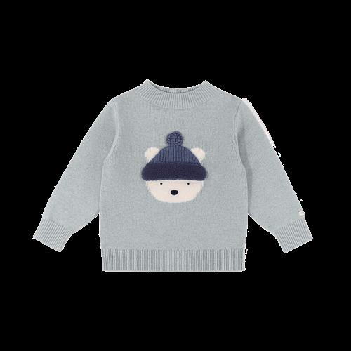 Donsje Amsterdam Denn Trøje I Merinould Cloud Blue Melange  Cloud Blue Melange-12-18 M  Blå  12-18 måneder  Drenge, Piger