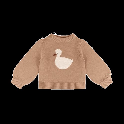 Donsje Amsterdam Denna Trøje I Merinould Hazelnut  Hazelnut-9-12 M  Brun  9-12 måneder  Piger