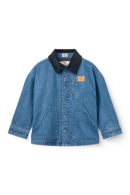 Copenhagen Colors Denimjakke Indigo Blue Washed  Indigo Blue Washed W. Navy Blazer Corduroy-134 cm  Marineblå  134 cm  Drenge