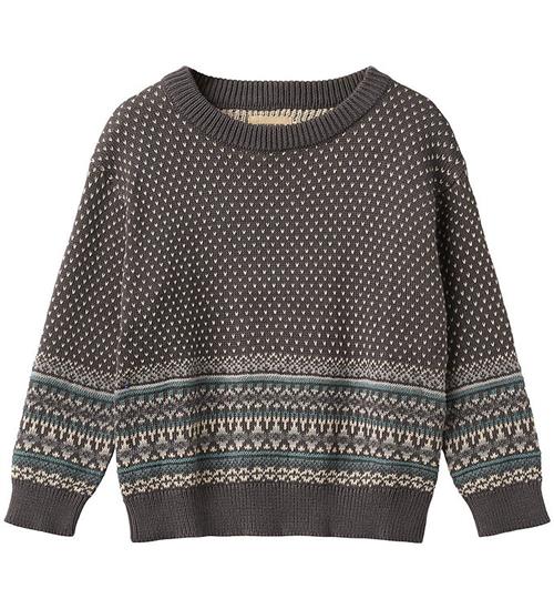 Wheat Bluse - Strik - Julius - Dark Charcoal