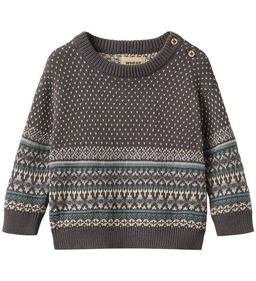 Wheat Bluse - Strik - Julius - Dark Charcoal