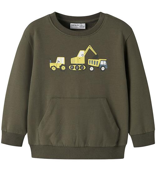 Name It Sweatshirt - NmmVugo - Olive Night/Excavator