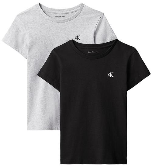 Calvin klein T-Shirt - Slim - 2-pak - Grå/Sort