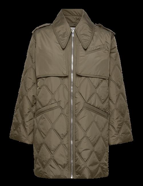GANNI | Ripstop Quilt Midi Jacket | 38