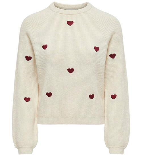 Kids Only Sweatshirt - Strik - KogDana - Tofu/EMB Cabernet/Heart