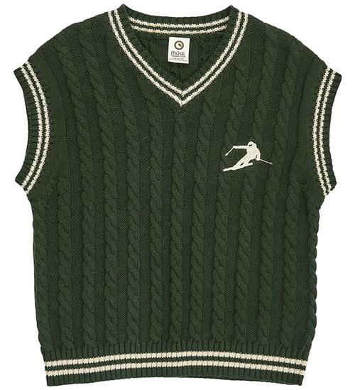 Müsli Vest - Strik - Forest green