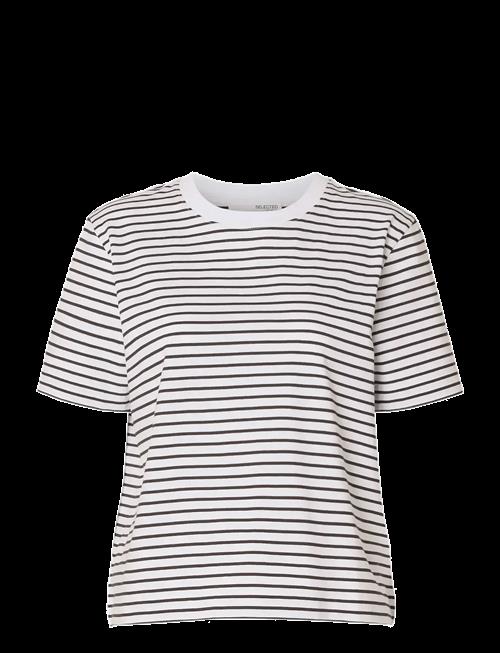 Selected | Slwessential Ss Striped Boxy Tee Noos | XXL
