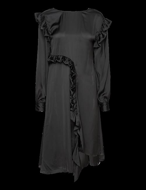 REMAIN Birger Christensen | Light Satin Draped Dress | 36