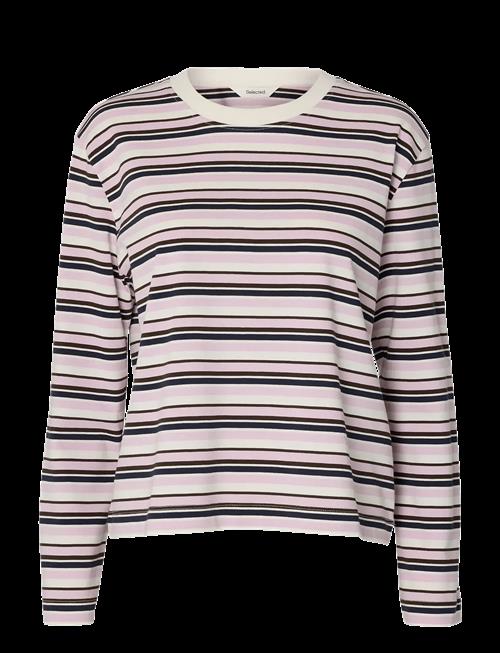 Selected | Slwessential Ls Striped Boxy Tee Noos | L