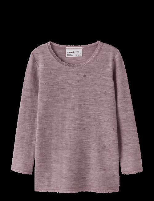 name it | Nmfwang Wool Needle Ls Top Solid Noos | 116