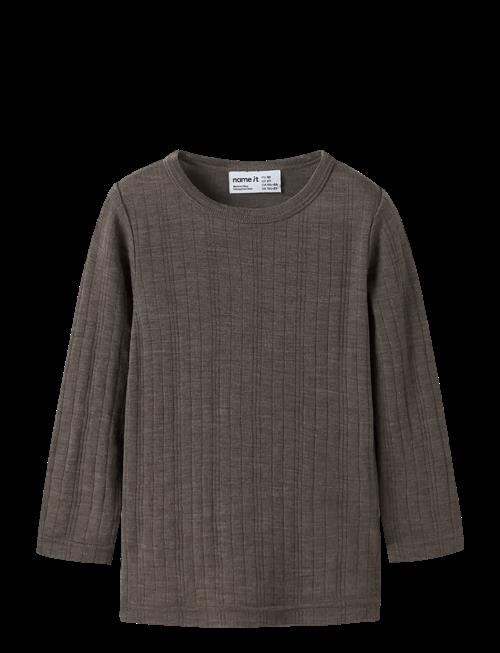 name it | Nmmwang Wool Needle Ls Top Solid Noos | 98