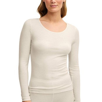 Calida True Confidence Ribbed Shirt Long Sleeve Perlhvid Large Dame