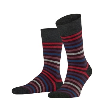 Falke Strømper Stripe Socks Bordeaux Str 43/46 Herre