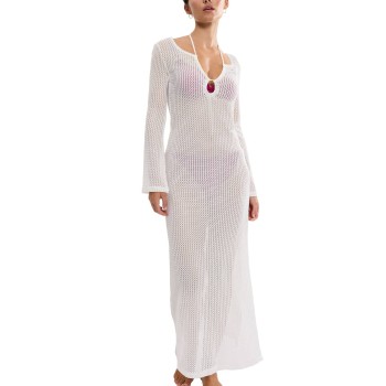 Triumph Beach MyWear Crochet Long Dress Hvid polyester 38 Dame