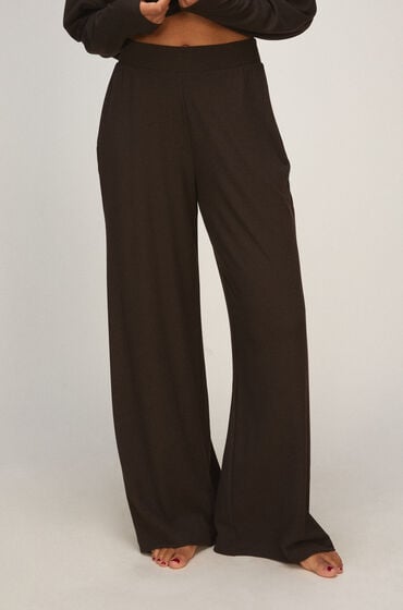 Hunkemöller Pant Premium Rib Jersey Brun