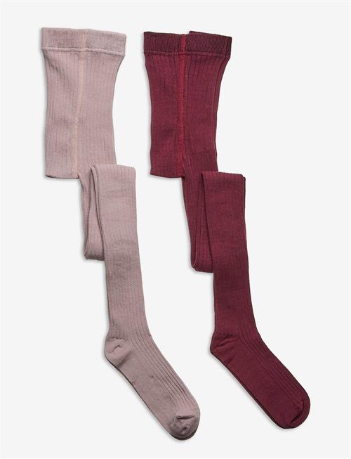 Minymo | Stocking - Solid Rib 2-Pack | 140-146