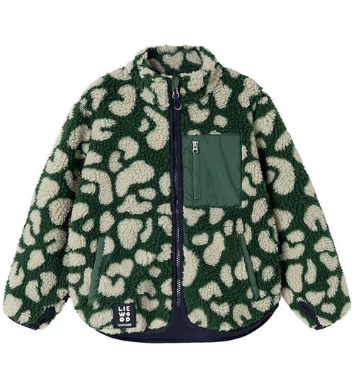 Liewood Fleecejakke - Teddy - Nolan Pile - Mega Leo/Garden Green