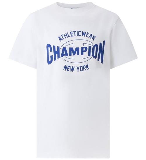 Champion T-shirt - Hvid m. Blå