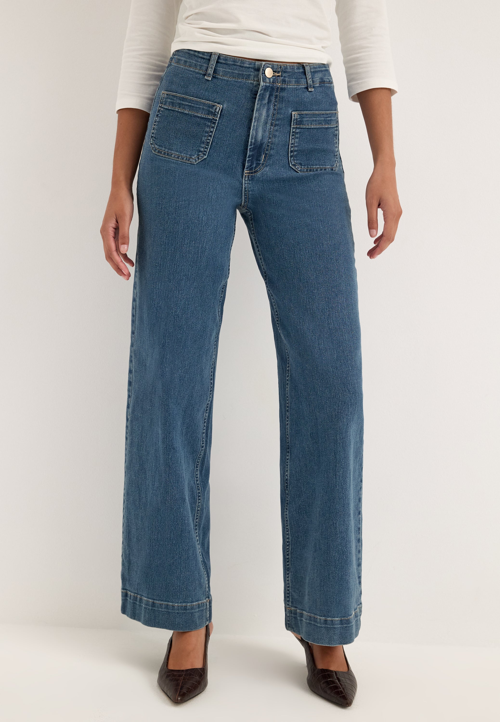 VERO MODA Vmkayla Hr Wide Pocket J Blue Mix