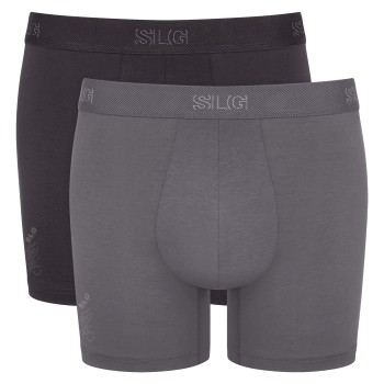 Sloggi 2P SLG Base Short Grå/Sort bomuld Large Herre