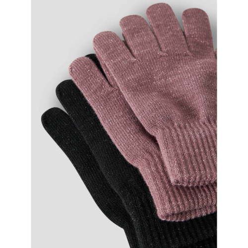 NAME IT 2-Pak Handsker Magic Glitter Black Wistful Mauve