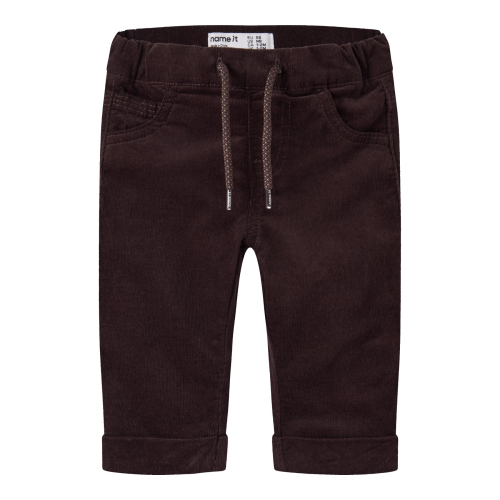 NAME IT Fløjls Bukser Ben Chocolate Plum