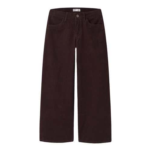 NAME IT X-Wide Fløjls Bukser Rose Chocolate Plum