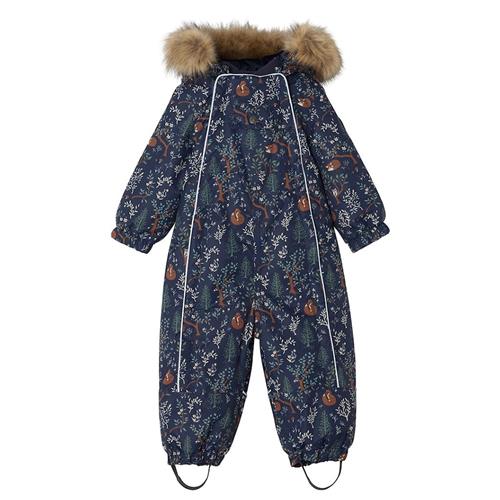 Kuling Val D'Isere Mønstret Flyverdragt Mighty Forest 92 cm  Marineblå  92 cm  Drenge, Piger