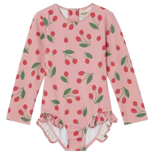 Kuling Antibes Mønstret Badedragt Med Hindbær Woody Rose 86/92 cm  Lyserød  86/92 cm  Drenge, Piger