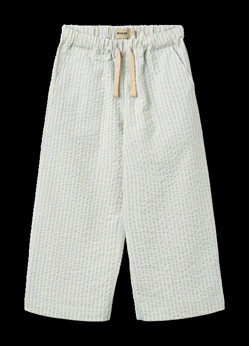 Wheat Trousers Sasha Summer Sky Stripe Summer Sky Stripe 98 cm  Grøn  98 cm  Drenge, Piger