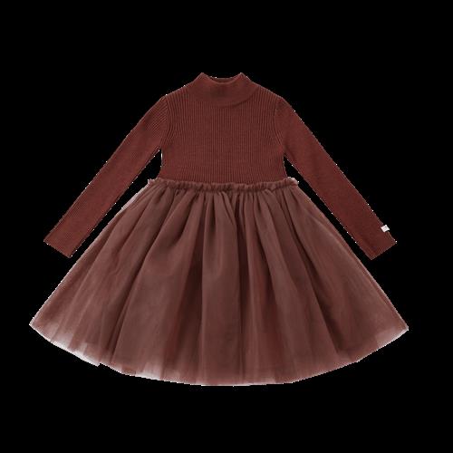 Donsje Amsterdam Lotus Kjole Rustic Brown  Rustic Brown-12-18 M  Brun  12-18 måneder  Piger