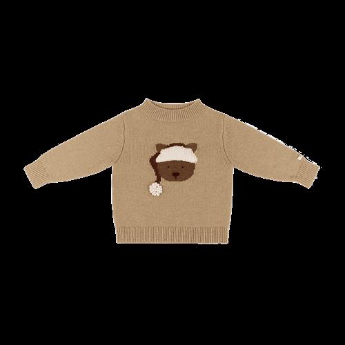 Donsje Amsterdam Denn Trøje I Merinould Latte Melange  Latte Melange-12-18 M  Beige  12-18 måneder  Drenge, Piger