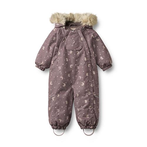 Wheat Nickie Vinterdragt Plum Truffle Stars  Plum Truffle Stars 92 cm  Lilla  92 cm  Drenge, Piger