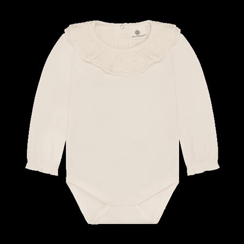 EnFant Langærmet Body Pearled Ivory  Pearled Ivory-80 cm  Beige  80 cm