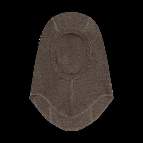 Huttelihut Balaclava Af Uld Brown Melange  Brown Melange-53 cm  Brun  53 cm