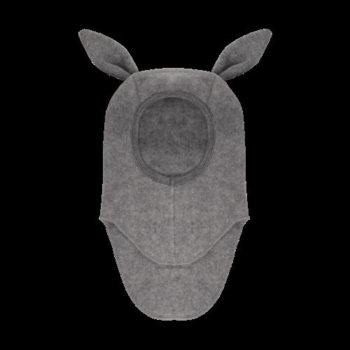 Huttelihut Balaclava Af Uld Medium Grey Melange  Medium Grey Melange-53 cm Uld Grå  53 cm