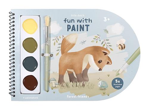 Little Dutch Akvarelmalebog Forest Friends  Forest Friends-OS  Blå  One Size 3+ Years Drenge, Piger