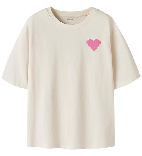 Name It T-shirt - NkfLitten - Antique White