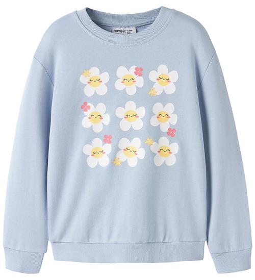 Name It Sweatshirt - NmfVasacha - Subdued Blue/Happy Flowers