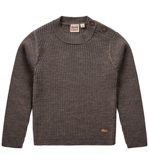 Hust and Claire Bluse - Uld - Rib - HCPil - Deer Melange