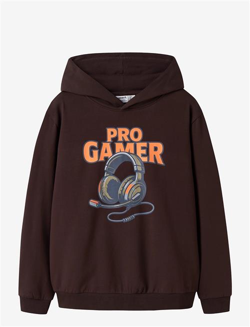 name it | Nkmvugo Ls Nreg Sweat Wh Bru | 122-128