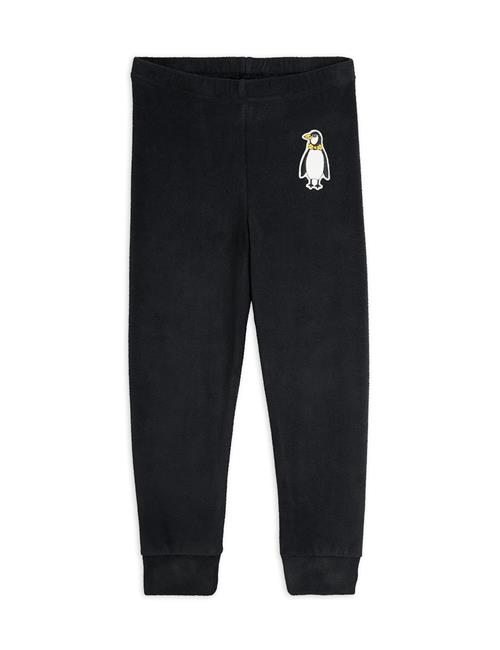 Mini Rodini Penguin Bukser I Mikrofleece Black  Black 104/110 cm  Sort  104/110 cm  Drenge, Piger