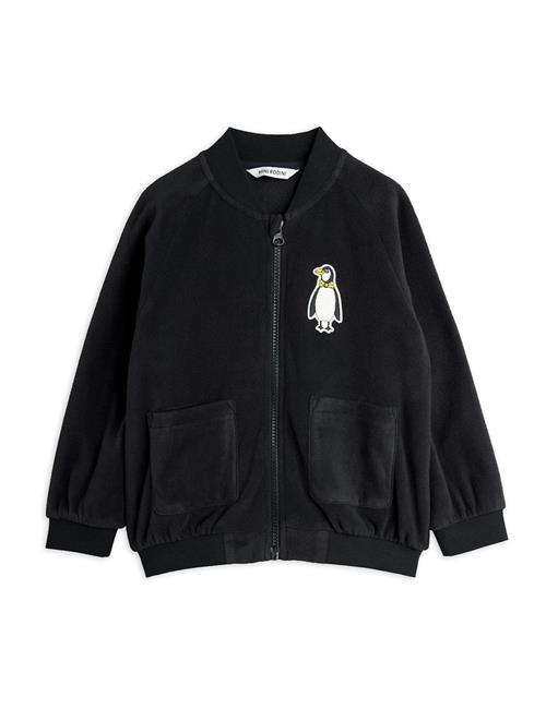Mini Rodini Penguin Mikrofleece-jakke Black  Black 104/110 cm  Sort  104/110 cm  Drenge, Piger