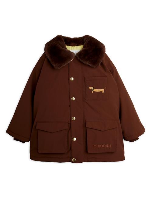 Mini Rodini Parka Med Krave Af Kunstpels Brown  Brown 92/98 cm  Brun  92/98 cm  Drenge, Piger