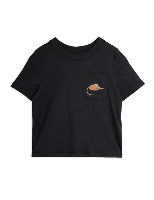Mini Rodini Elephant Shrew T-shirt Black  Black 104/110 cm  Sort  104/110 cm  Drenge, Piger