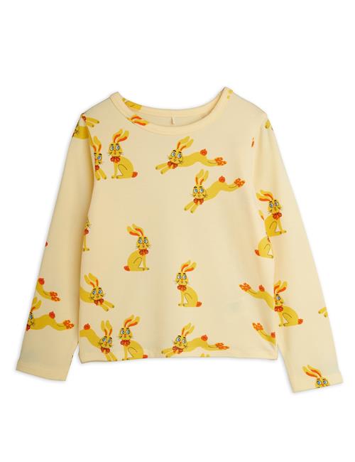 Mini Rodini Rabbit T-shirt Med Lange Ærmer Yellow  Yellow 128/134 cm  Gul  128/134 cm  Drenge, Piger